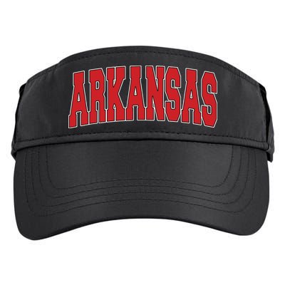 Arkansas Usa State Ar Varsity Style Vintage Sports Adult Drive Performance Visor
