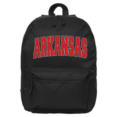 Arkansas Usa State Ar Varsity Style Vintage Sports 16 in Basic Backpack