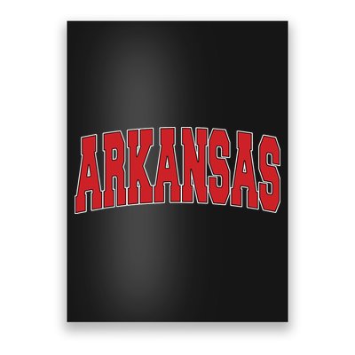 Arkansas Usa State Ar Varsity Style Vintage Sports Poster