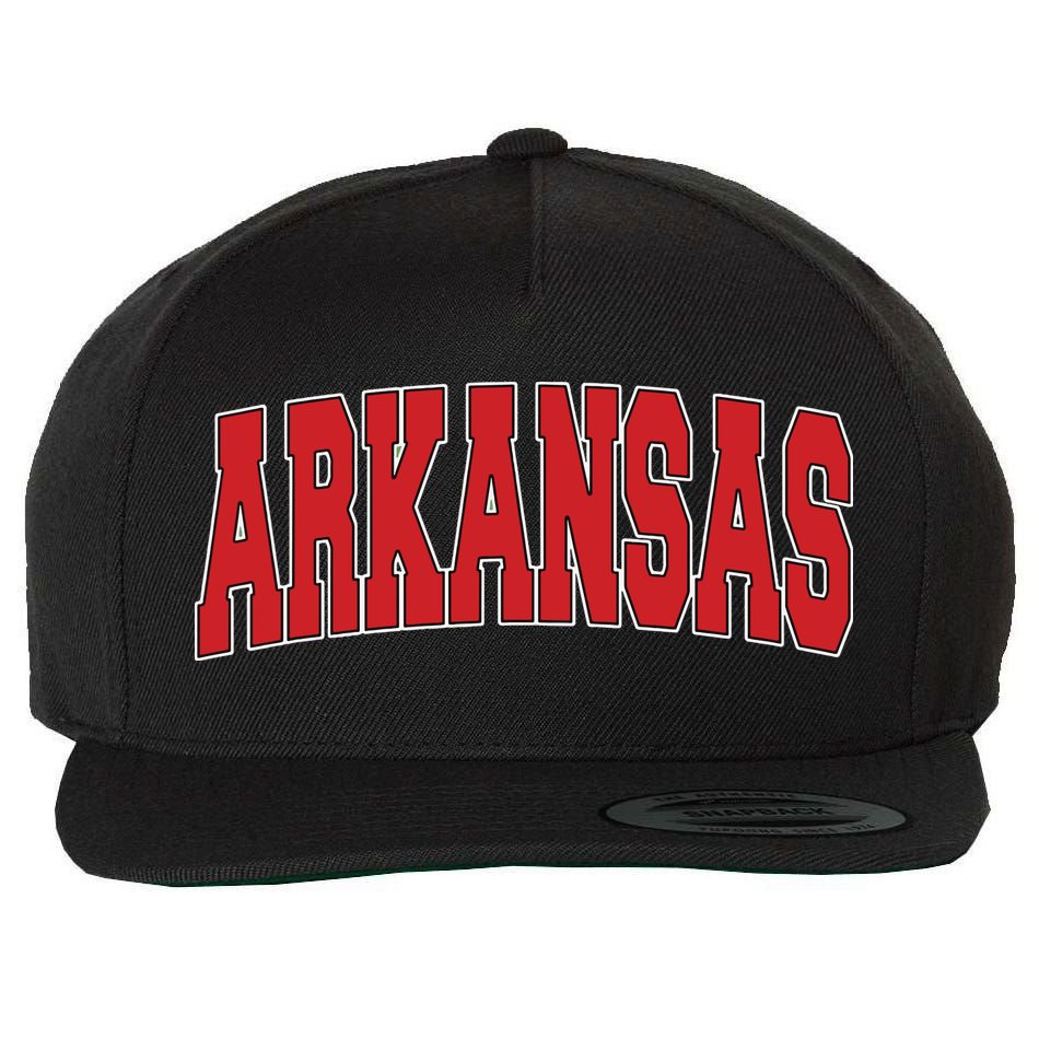 Arkansas Usa State Ar Varsity Style Vintage Sports Wool Snapback Cap
