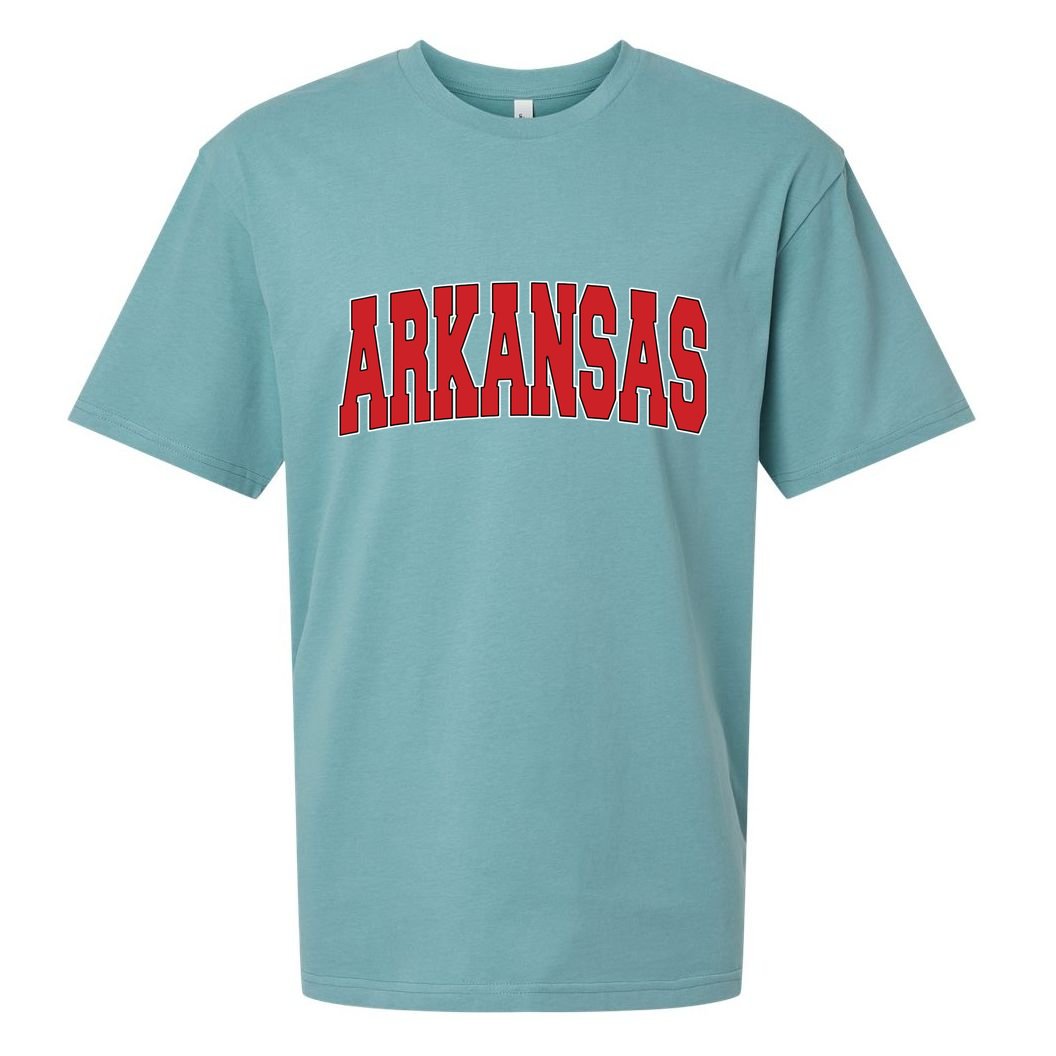 Arkansas Usa State Ar Varsity Style Vintage Sports Sueded Cloud Jersey T-Shirt