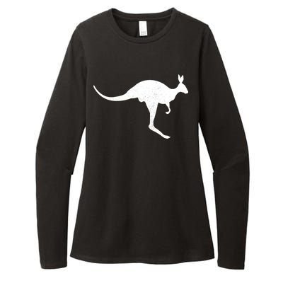 Aussie Kangaroo Womens CVC Long Sleeve Shirt