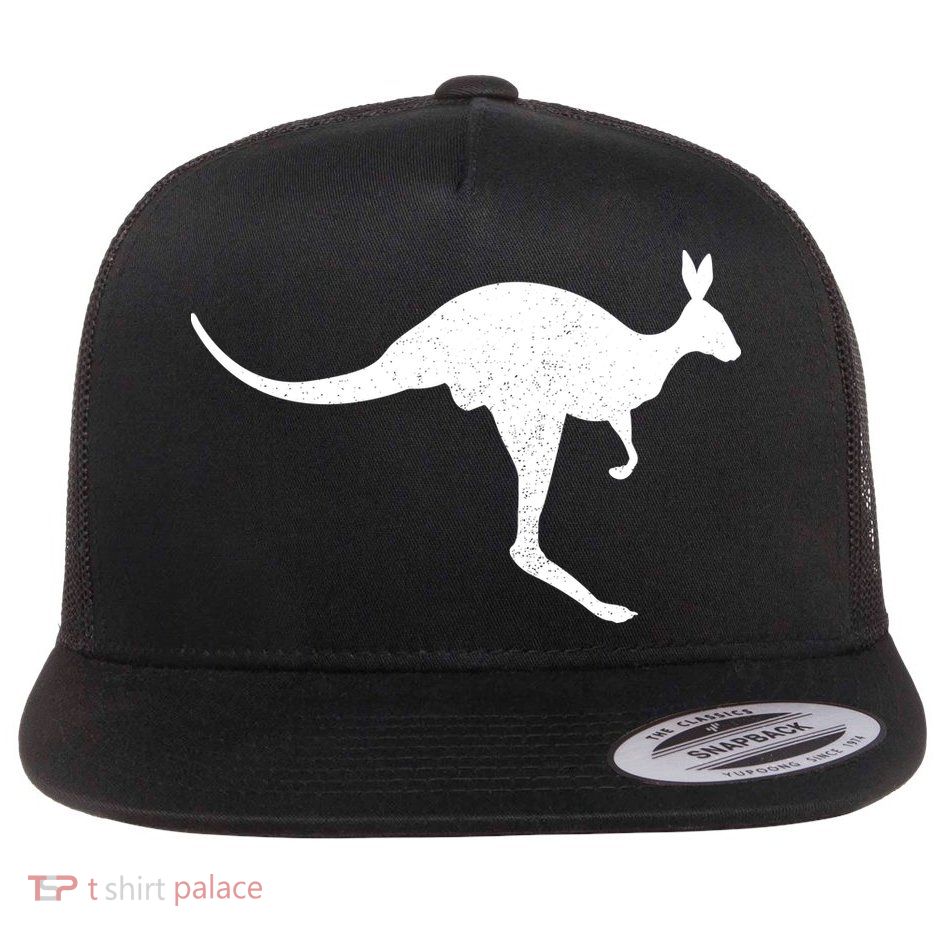 Aussie Kangaroo Flat Bill Trucker Hat