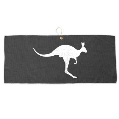 Aussie Kangaroo Large Microfiber Waffle Golf Towel