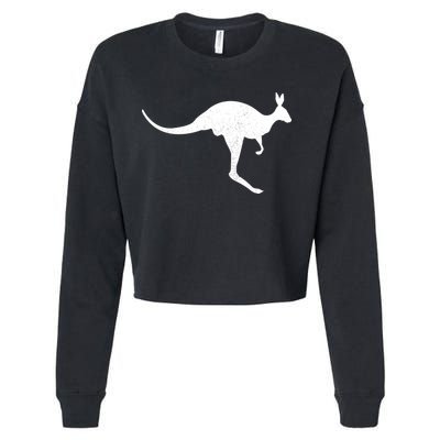 Aussie Kangaroo Cropped Pullover Crew