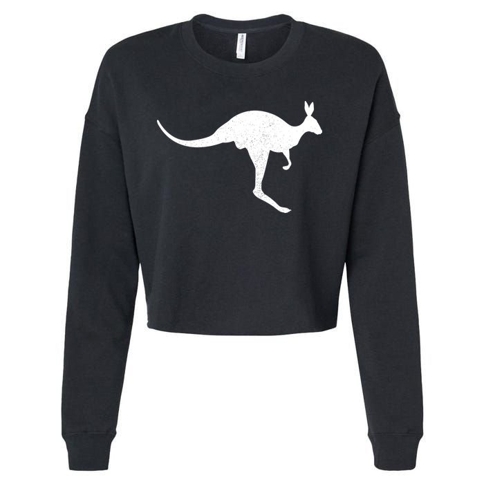 Aussie Kangaroo Cropped Pullover Crew