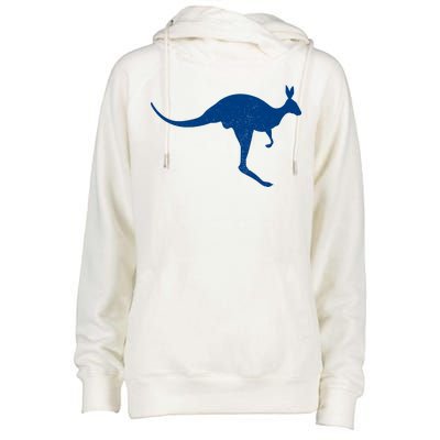 Aussie Kangaroo Womens Funnel Neck Pullover Hood