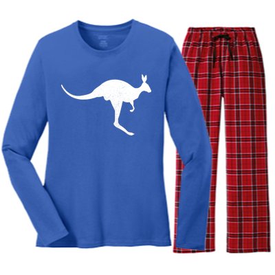 Aussie Kangaroo Women's Long Sleeve Flannel Pajama Set 