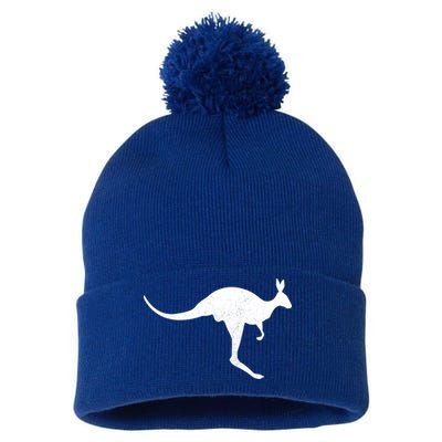 Aussie Kangaroo Pom Pom 12in Knit Beanie