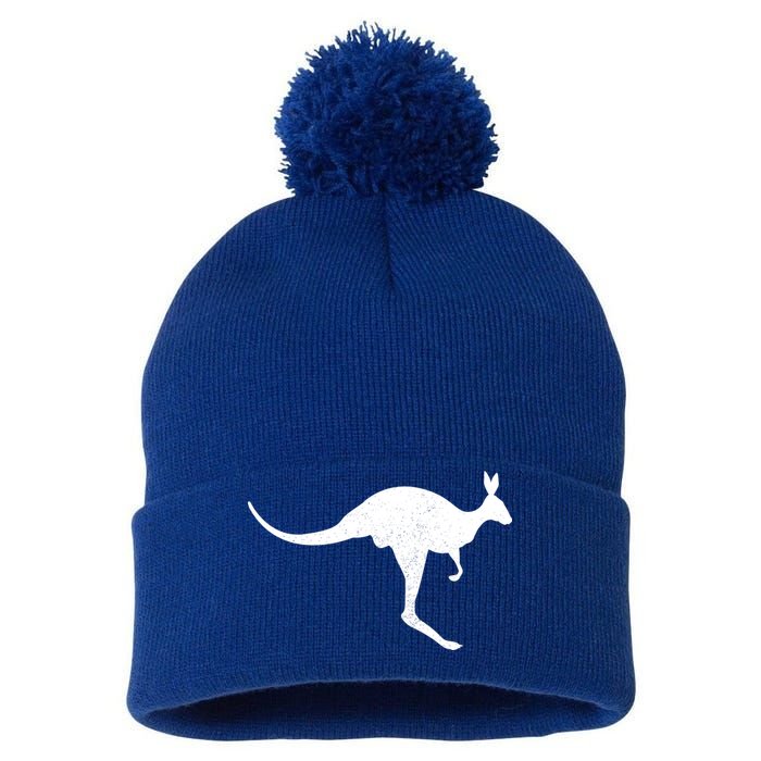 Aussie Kangaroo Pom Pom 12in Knit Beanie