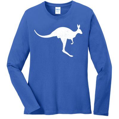 Aussie Kangaroo Ladies Long Sleeve Shirt