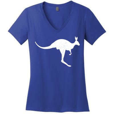 Aussie Kangaroo Women's V-Neck T-Shirt