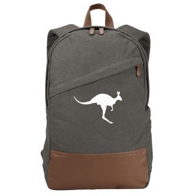 Aussie Kangaroo Cotton Canvas Backpack