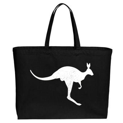 Aussie Kangaroo Cotton Canvas Jumbo Tote