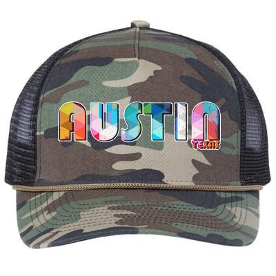 Austin Texas  Retro Rope Trucker Hat Cap