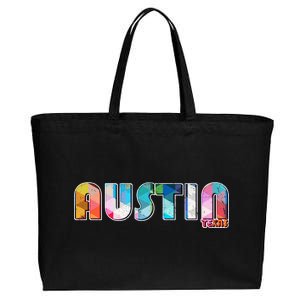 Austin Texas  Cotton Canvas Jumbo Tote