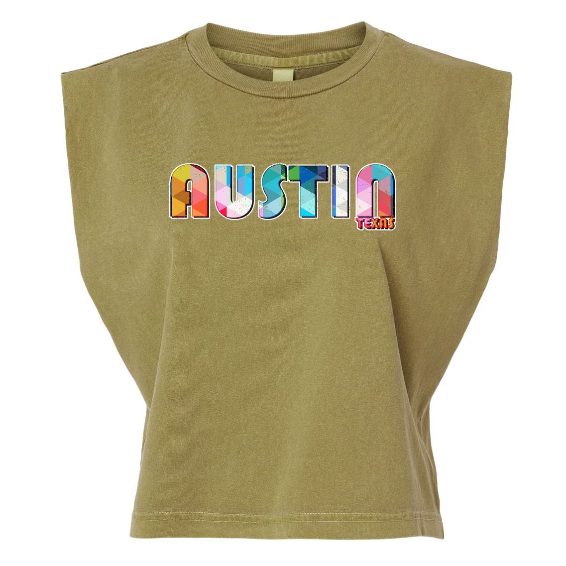 Austin Texas  Garment-Dyed Women's Muscle Tee