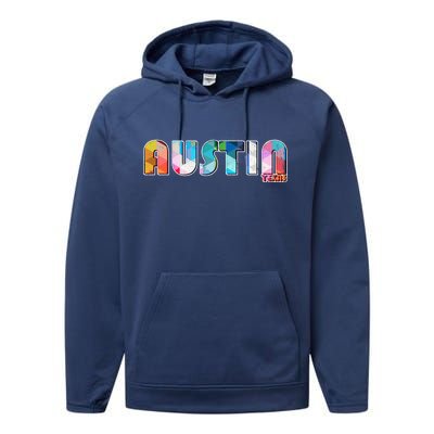 Austin Texas  Performance Fleece Hoodie