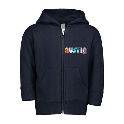 Austin Texas  Toddler Zip Fleece Hoodie