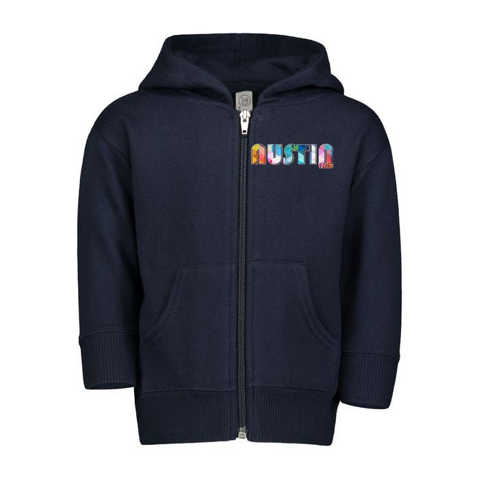 Austin Texas  Toddler Zip Fleece Hoodie