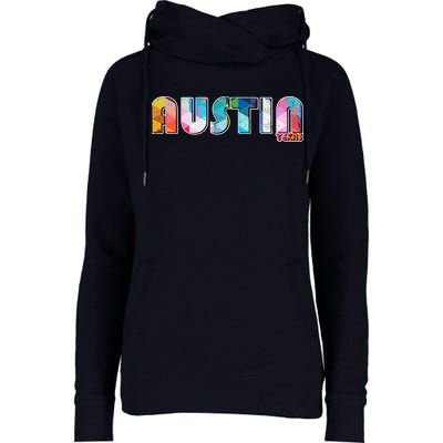 Austin Texas  Womens Funnel Neck Pullover Hood