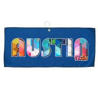 Austin Texas  Large Microfiber Waffle Golf Towel