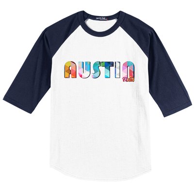 Austin Texas  Baseball Sleeve Shirt