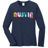 Austin Texas  Ladies Long Sleeve Shirt