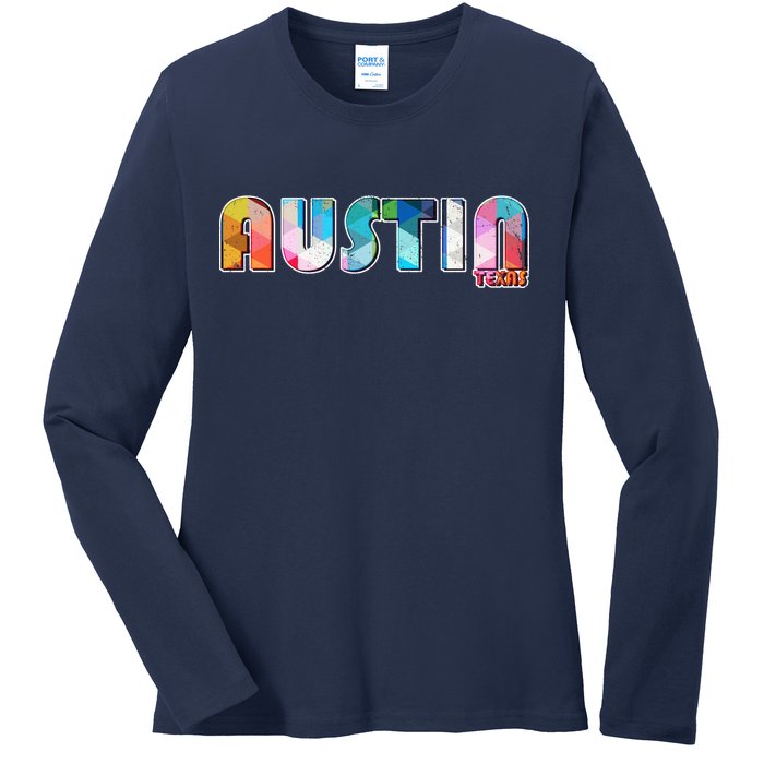 Austin Texas  Ladies Long Sleeve Shirt