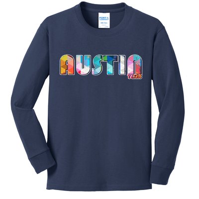 Austin Texas  Kids Long Sleeve Shirt