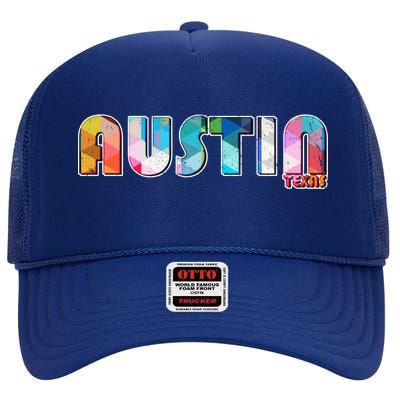 Austin Texas  High Crown Mesh Back Trucker Hat