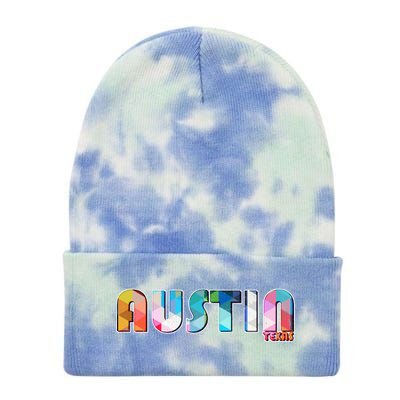 Austin Texas  Tie Dye 12in Knit Beanie