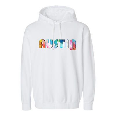 Austin Texas  Garment-Dyed Fleece Hoodie