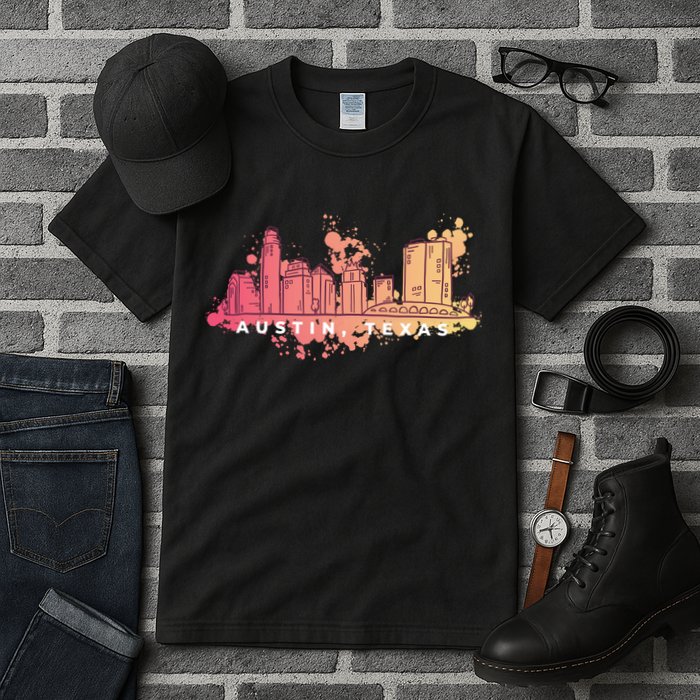 Austin Texas Skyline Tall T-Shirt