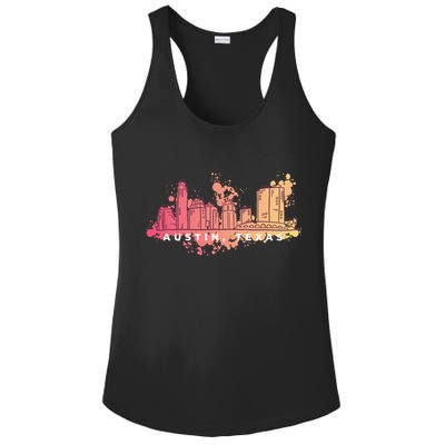 Austin Texas Skyline Ladies PosiCharge Competitor Racerback Tank