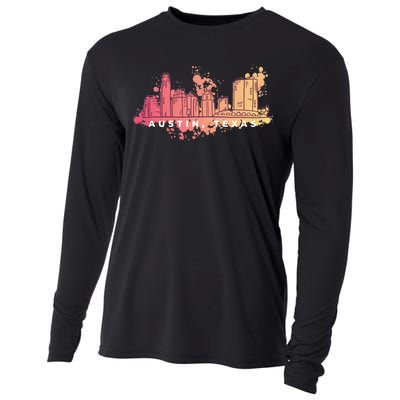 Austin Texas Skyline Cooling Performance Long Sleeve Crew