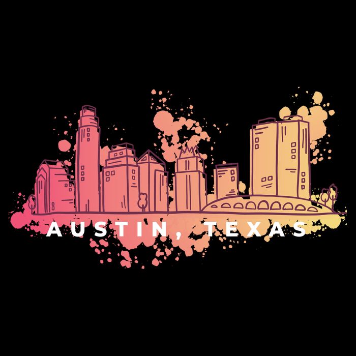 Austin Texas Skyline Baby Bodysuit