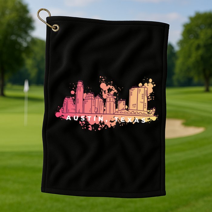 Austin Texas Skyline Golf Towel