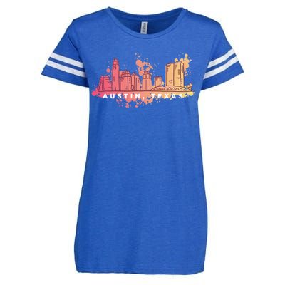 Austin Texas Skyline Enza Ladies Jersey Football T-Shirt