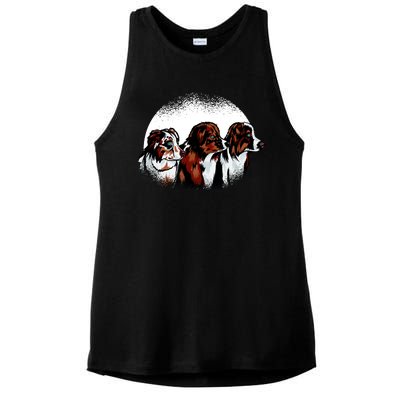 Australian Shepherd Dogs Ladies PosiCharge Tri-Blend Wicking Tank