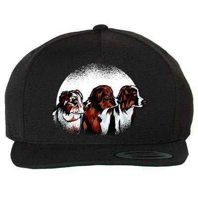 Australian Shepherd Dogs Wool Snapback Cap