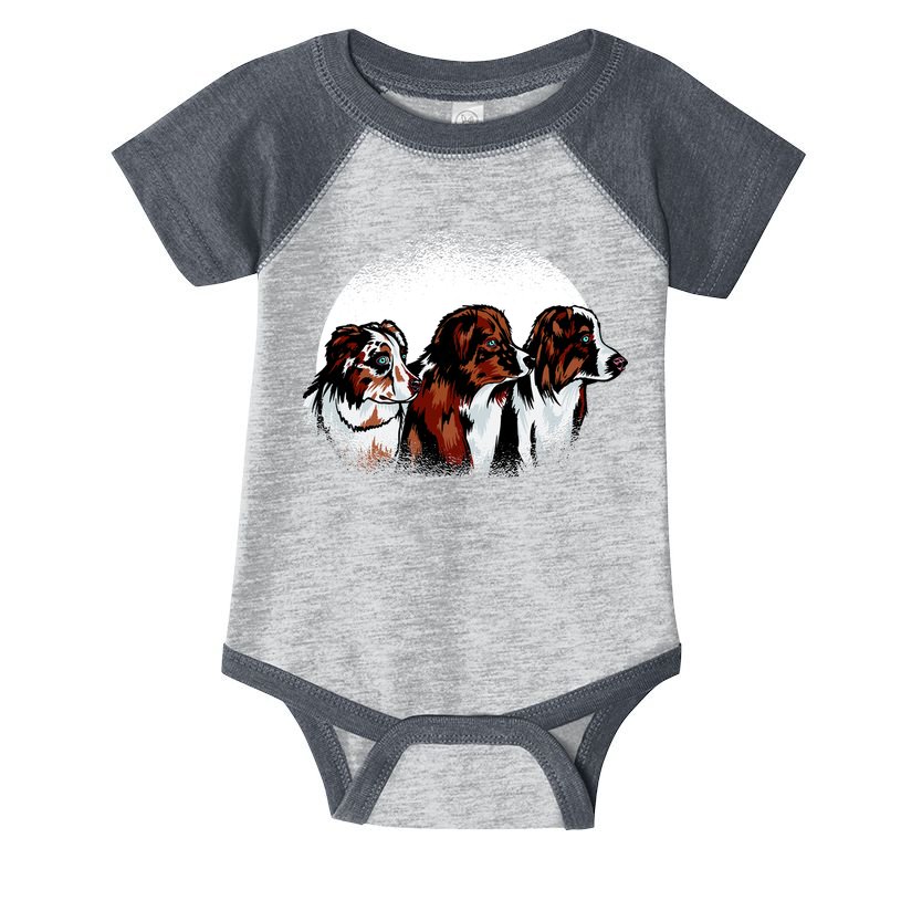 Australian Shepherd Dogs Infant Baby Jersey Bodysuit