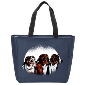 Australian Shepherd Dogs Zip Tote Bag