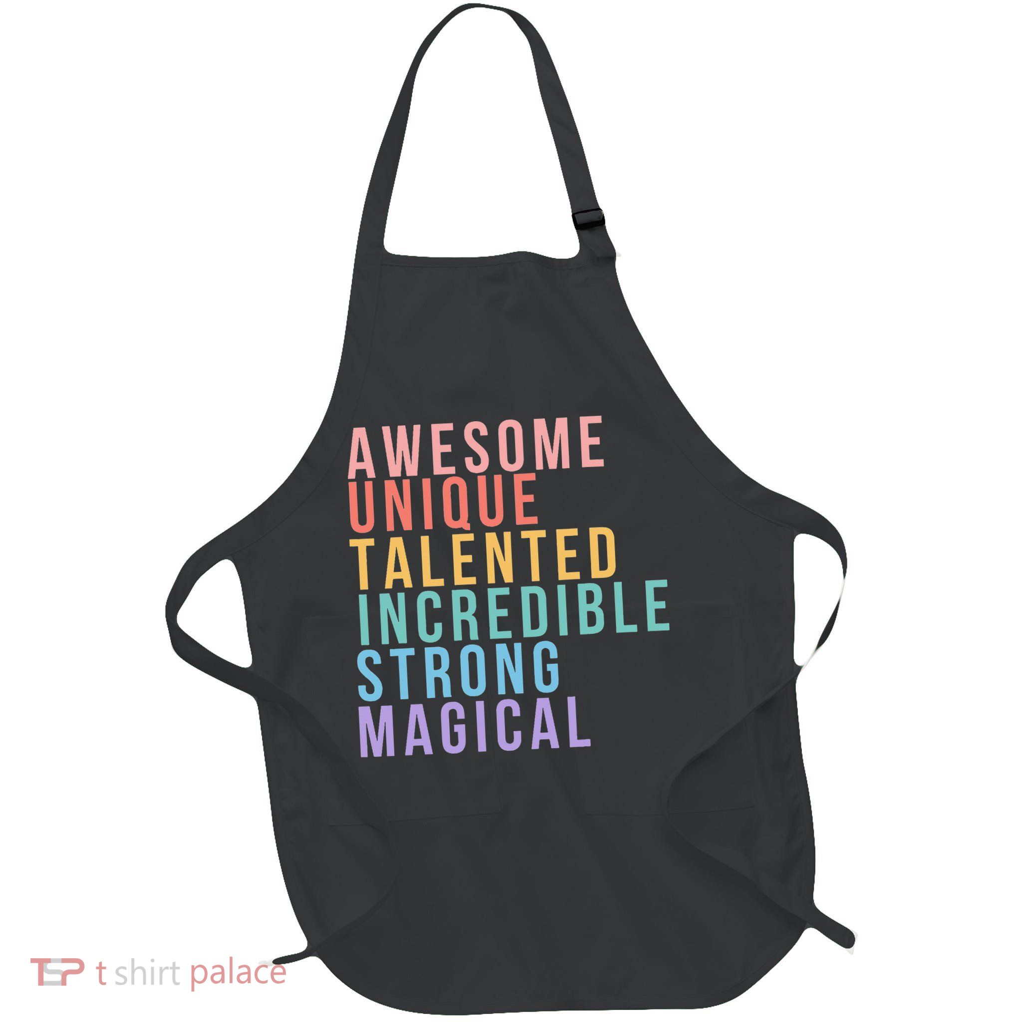 Awesome Unique Talented Strong Magical Autism Awareness Full-Length Apron With Pockets