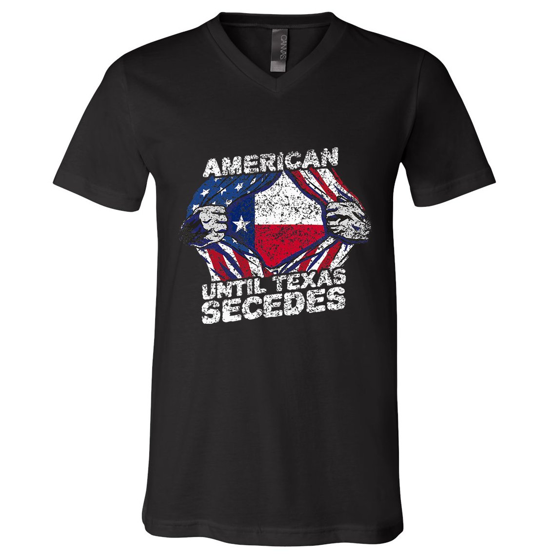 American Until Texas Secedes Sayings Texan Pride State Us V-Neck T-Shirt