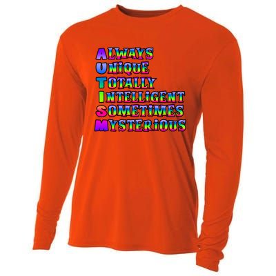 Always Unique Totally Intelligent Sometimes Mysterious Autism Awareness Cooling Performance Long Sleeve Crew