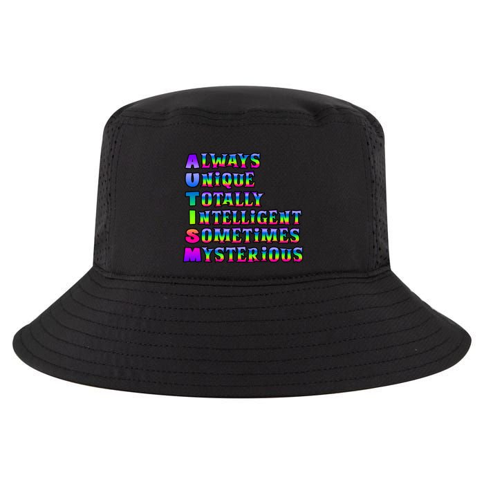 Always Unique Totally Intelligent Sometimes Mysterious Autism Awareness Cool Comfort Performance Bucket Hat
