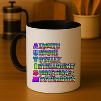 Always Unique Totally Intelligent Sometimes Mysterious Autism Awareness Mug