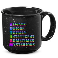 Always Unique Totally Intelligent Sometimes Mysterious Autism Awareness 15oz Campfire Ceramic Mug