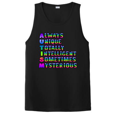 Always Unique Totally Intelligent Sometimes Mysterious Autism Awareness PosiCharge Competitor Tank